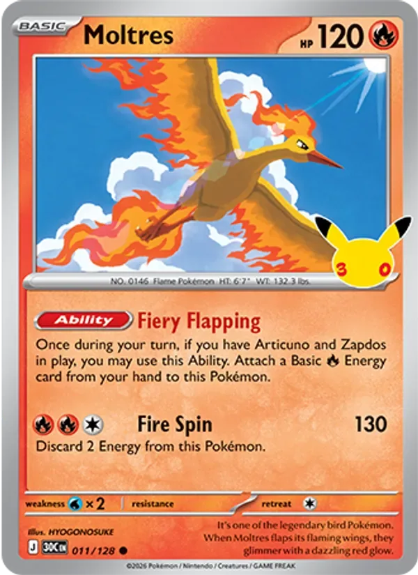 Moltres, 30th Celebration