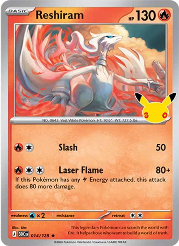 Reshiram, 30th Celebration