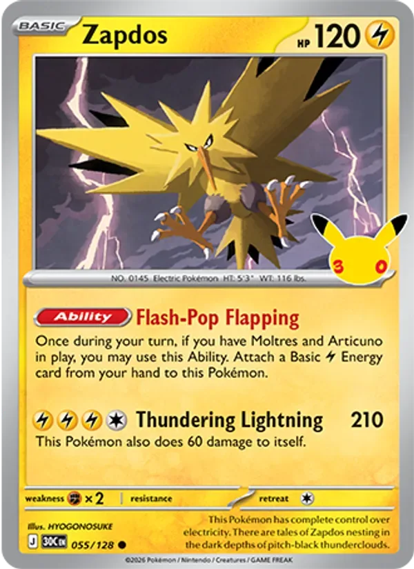 Zapdos, 30th Celebration