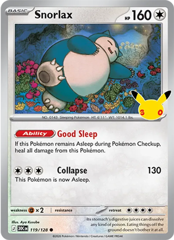 Snorlax, 30th Celebration