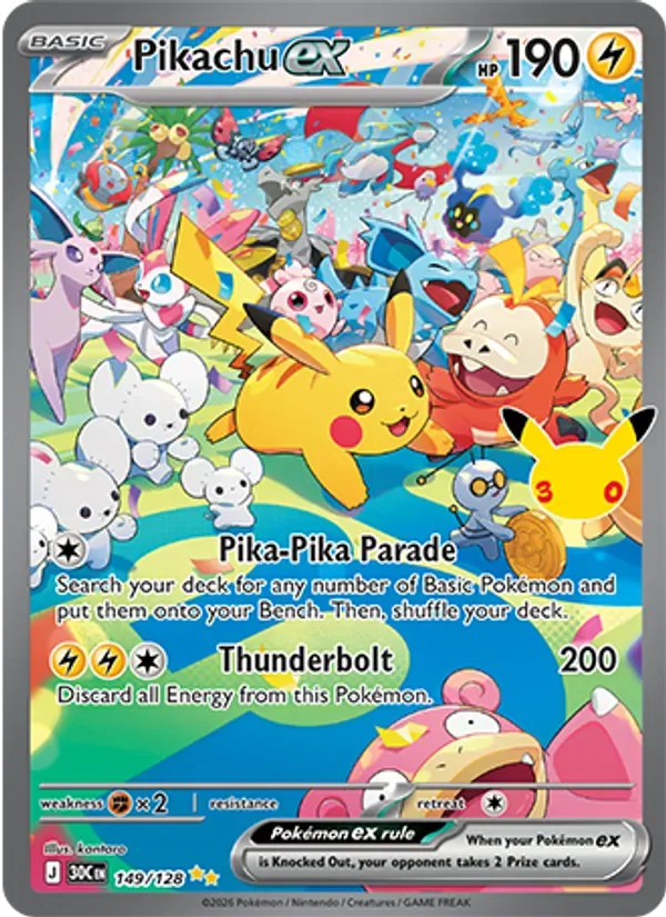 Pikachu ex, 30th Celebration