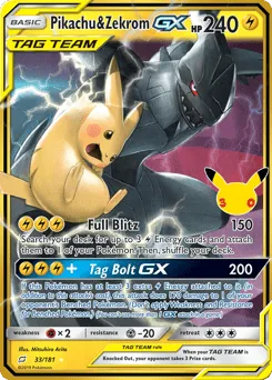 Pikachu & Zekrom-GX, 30th Classic Collection