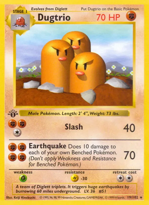 Dugtrio, Base Set