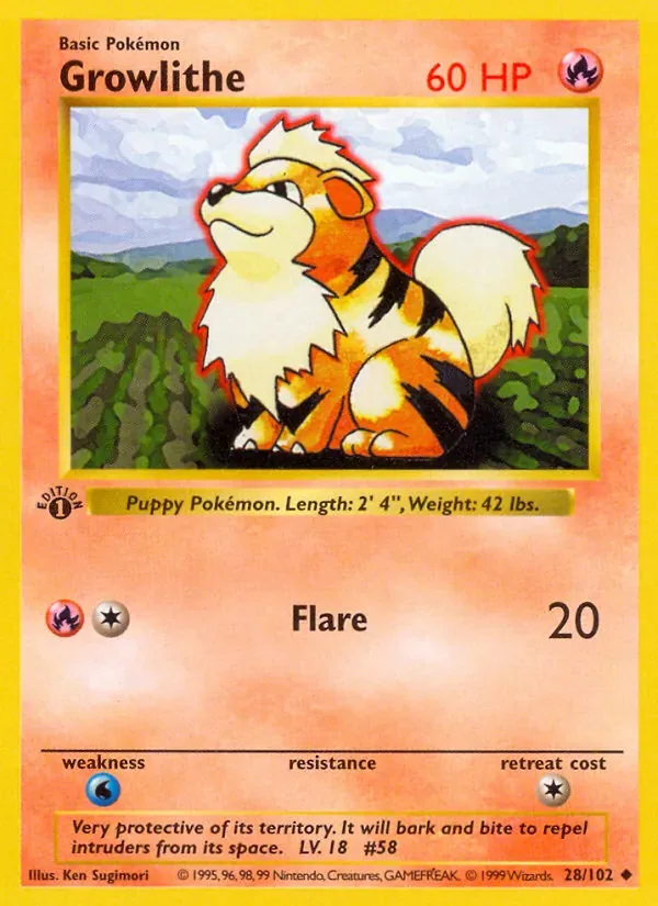 Growlithe, Base Set