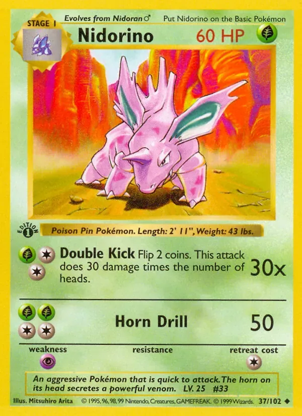 Nidorino, Base Set