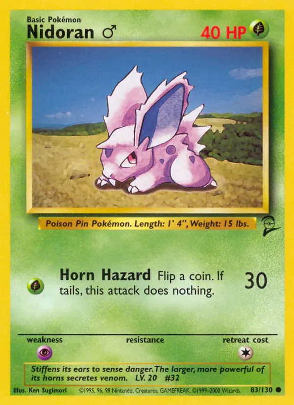 Nidoran♂, Base Set 2