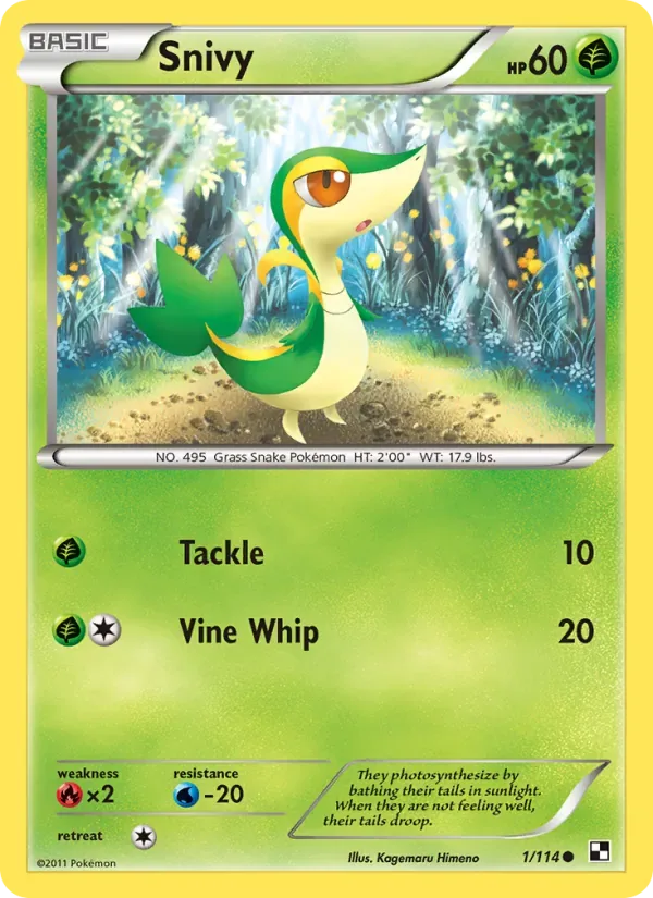 Snivy, Black & White