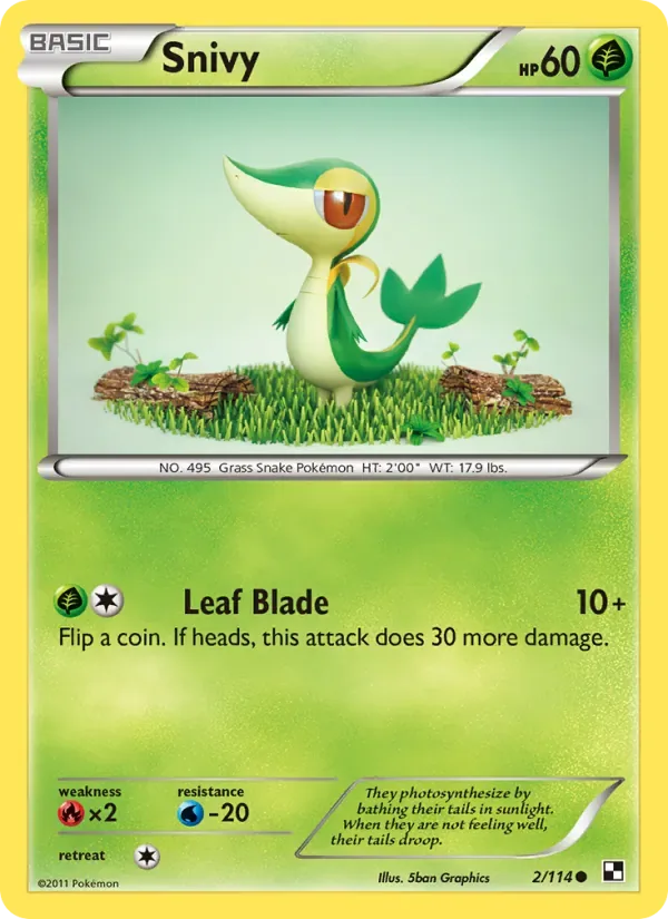 Snivy, Black & White