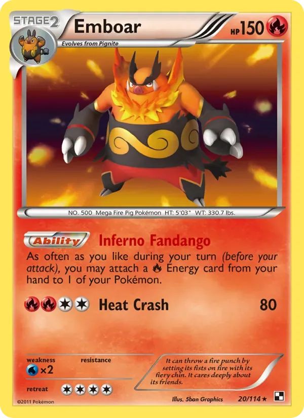 Emboar, Black & White
