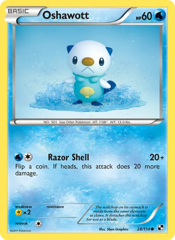 Oshawott, Black & White