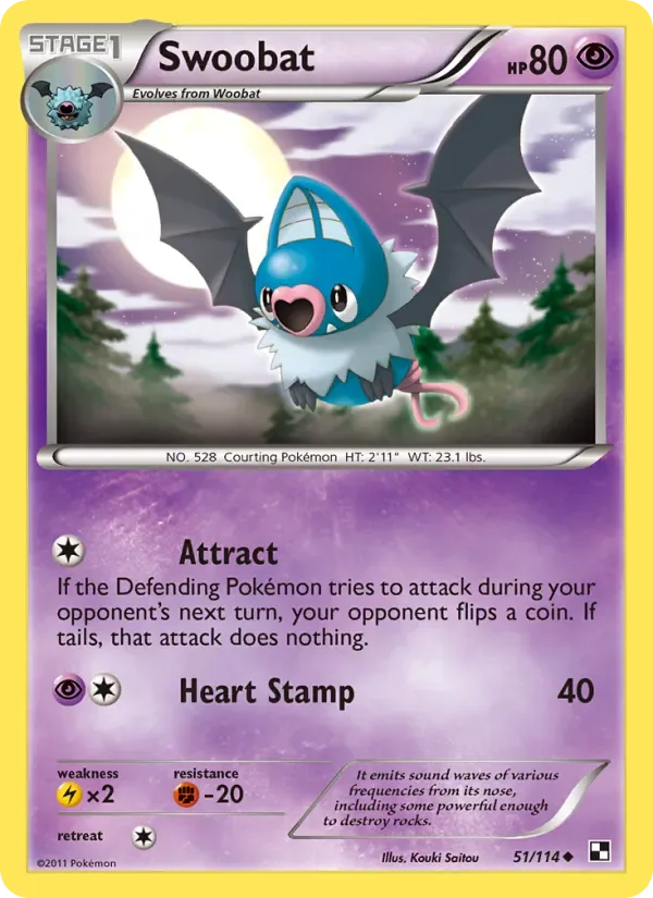 Swoobat, Black & White