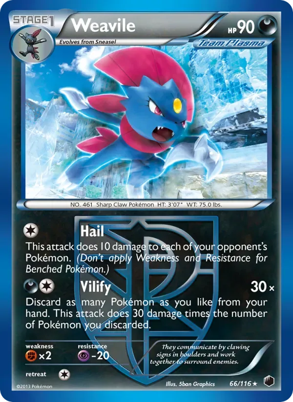Weavile, Plasma Freeze