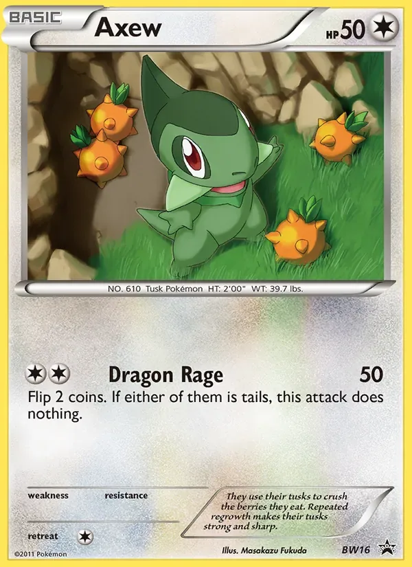 Axew, BW Black Star Promos