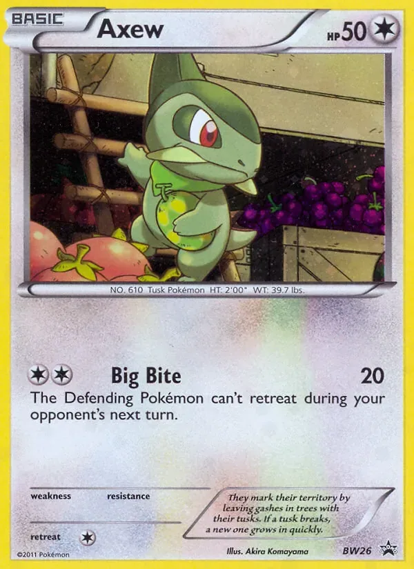 Axew, BW Black Star Promos