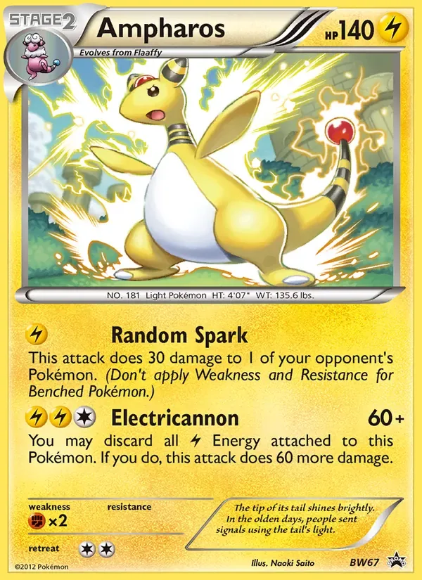 Ampharos, BW Black Star Promos