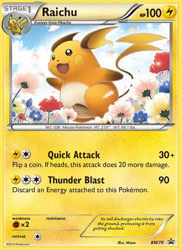 Raichu, BW Black Star Promos