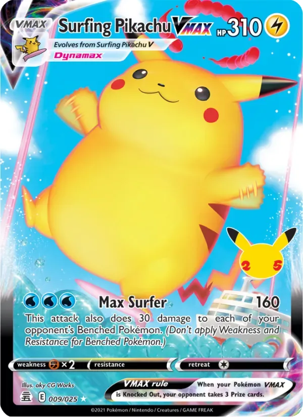 Surfing Pikachu VMAX, Celebrations