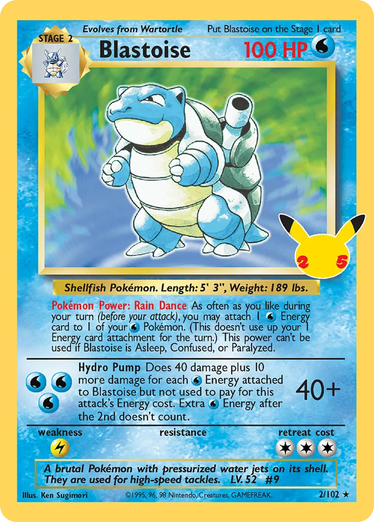 Blastoise, Celebrations Classic Collection