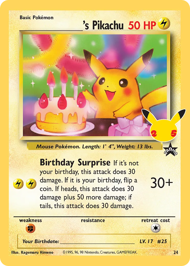 _____'s Pikachu, Celebrations Classic Collection