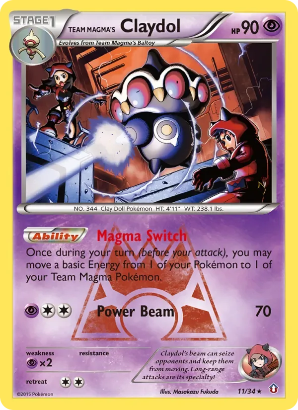 Team Magma's Claydol, Double Crisis