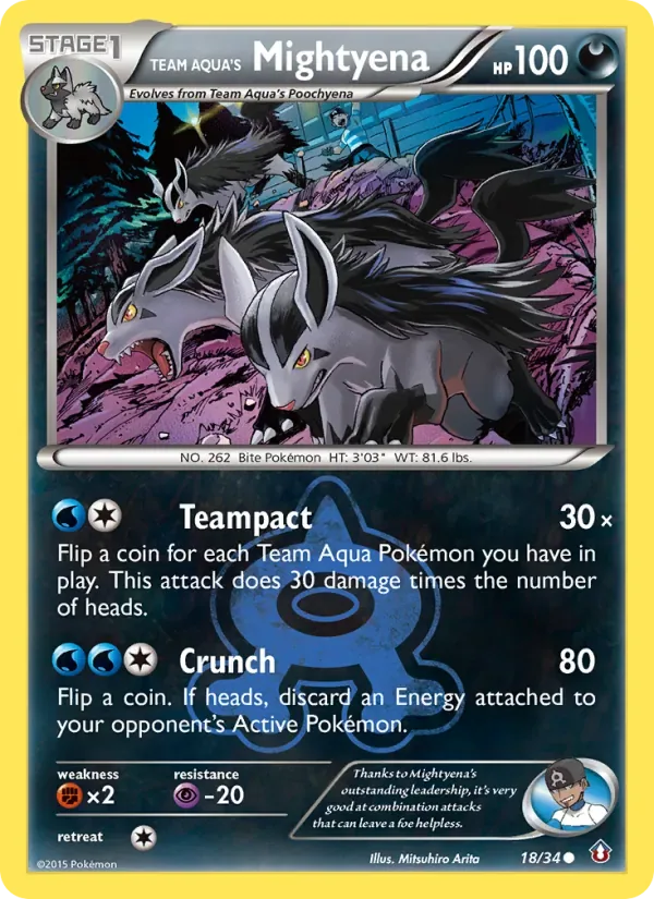 Team Aqua's Mightyena, Double Crisis