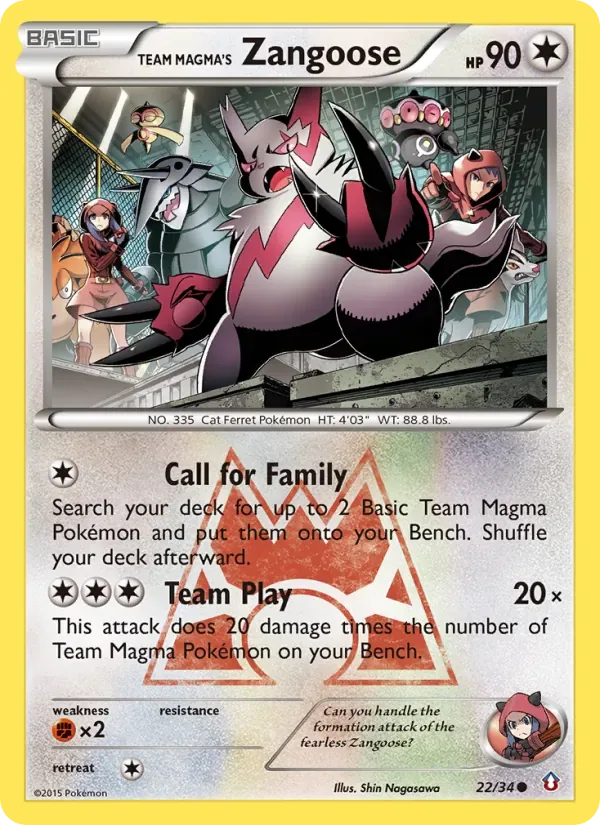 Team Magma's Zangoose, Double Crisis