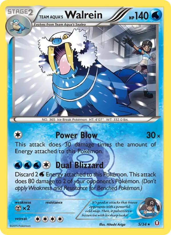 Team Aqua's Walrein, Double Crisis