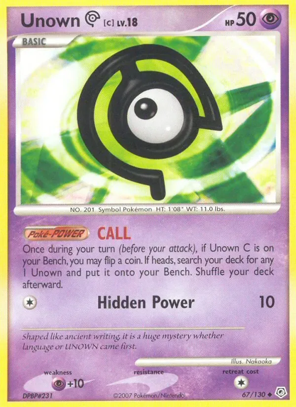 Unown C, Diamond & Pearl