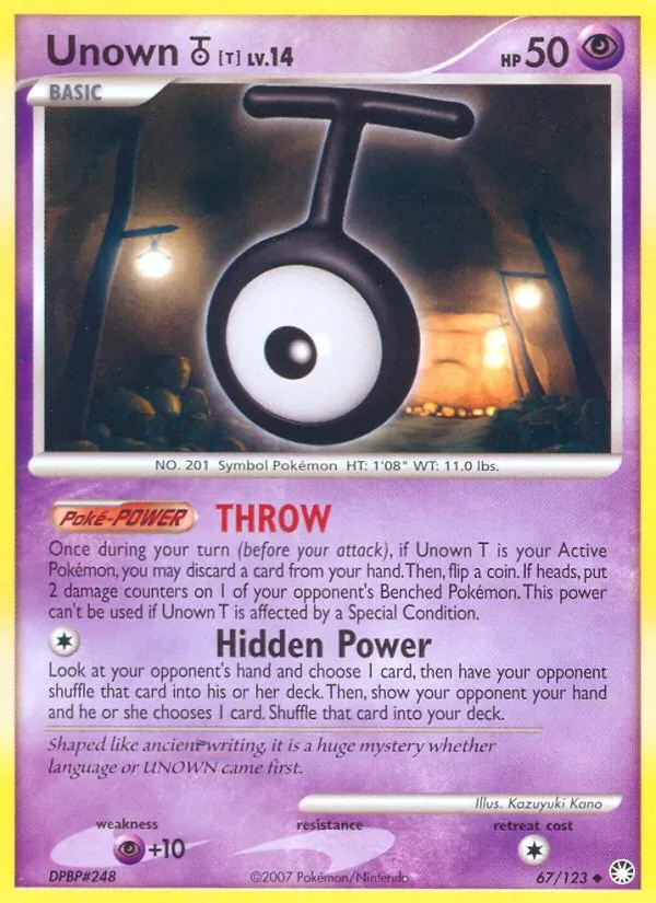 Unown T, Mysterious Treasures
