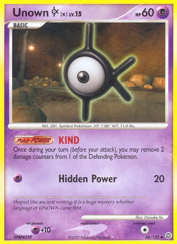 Unown K, Secret Wonders