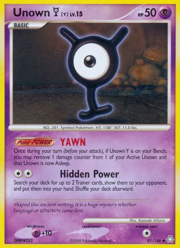 Unown Y, Legends Awakened