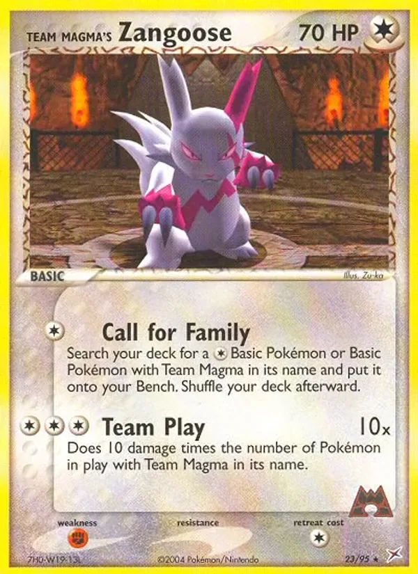 Team Magma's Zangoose, Team Magma vs Team Aqua