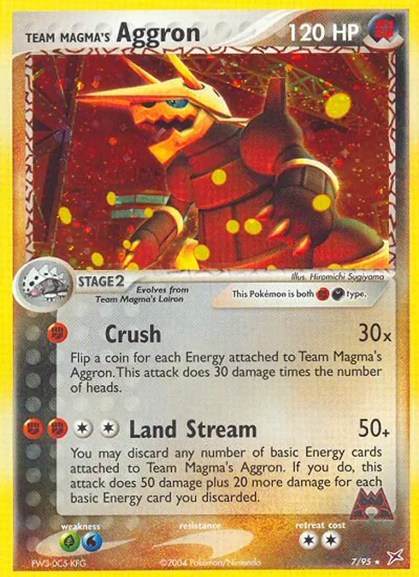 Team Magma's Aggron, Team Magma vs Team Aqua