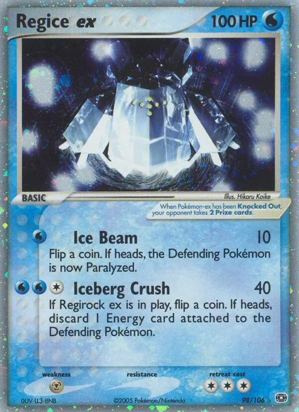 Regice ex, Emerald
