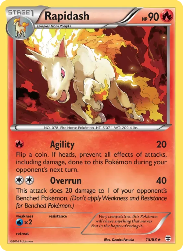 Rapidash, Generations