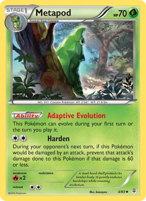 Metapod, Generations