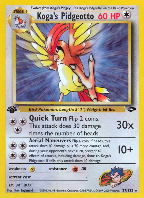 Koga's Pidgeotto, Gym Challenge