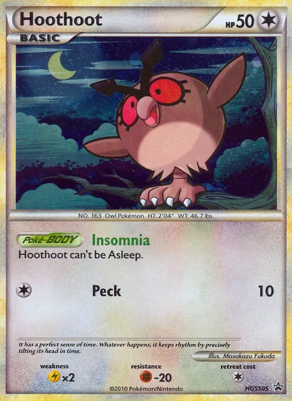 Hoothoot, HGSS Black Star Promos