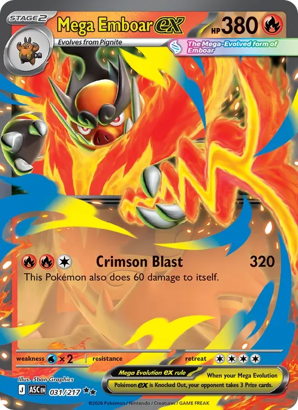 Mega Emboar ex, Ascended Heroes