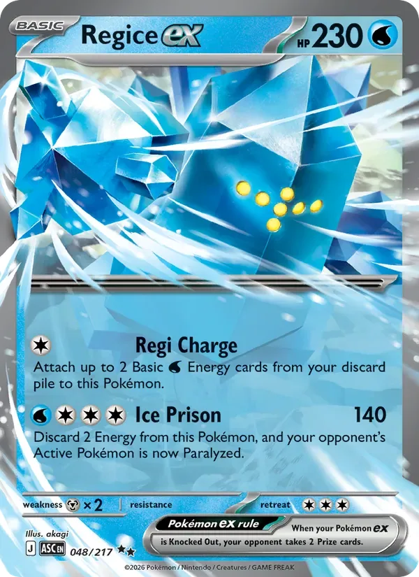 Regice ex, Ascended Heroes
