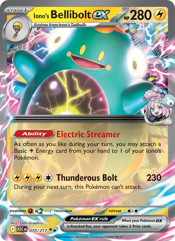 Iono's Bellibolt ex, Ascended Heroes