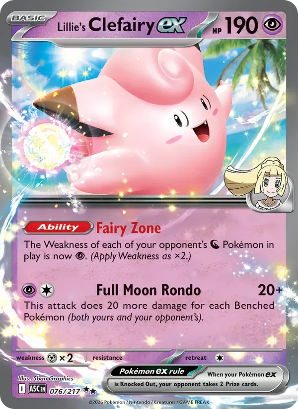 Lillie's Clefairy ex, Ascended Heroes