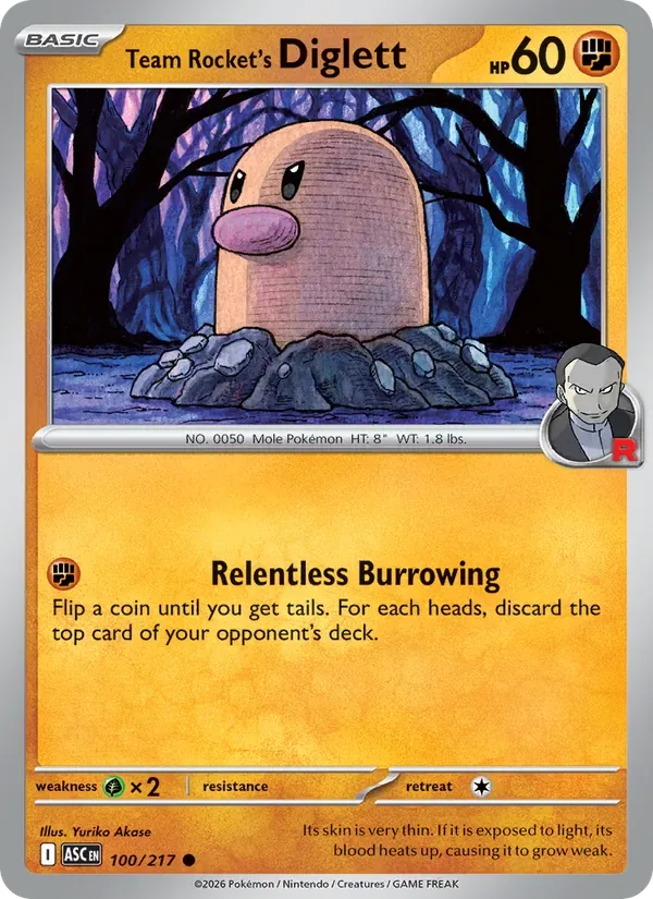 Team Rocket's Diglett, Ascended Heroes