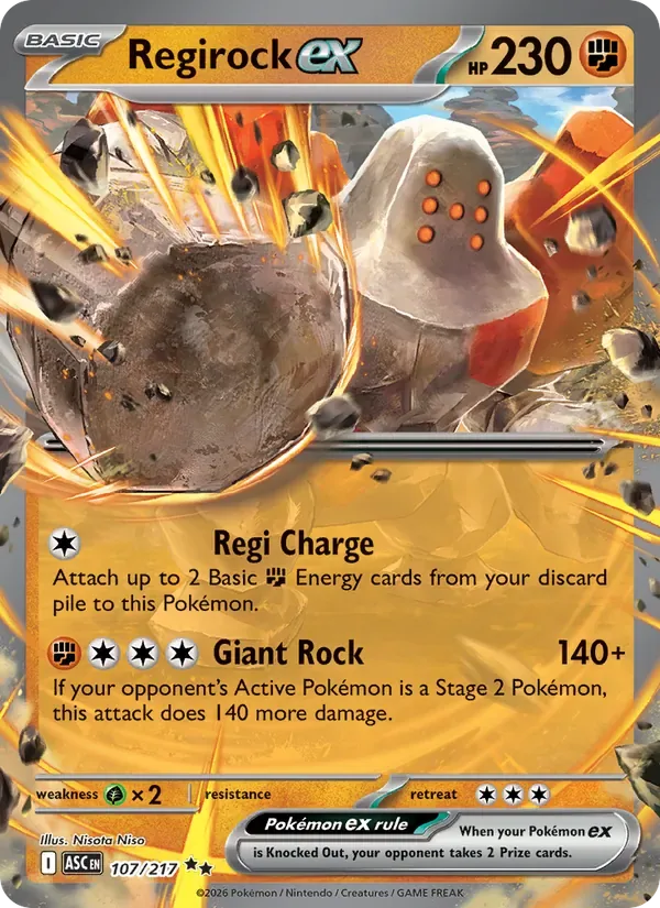 Regirock ex, Ascended Heroes