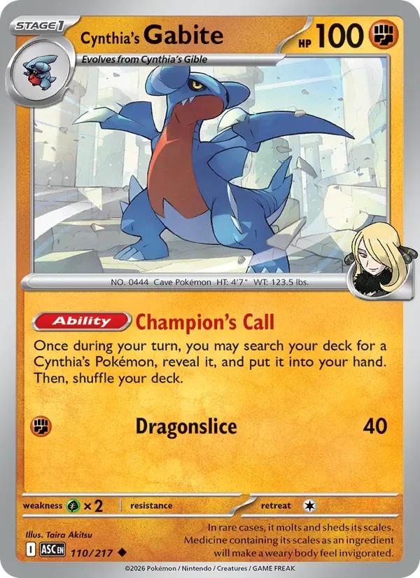 Cynthia's Gabite, Ascended Heroes