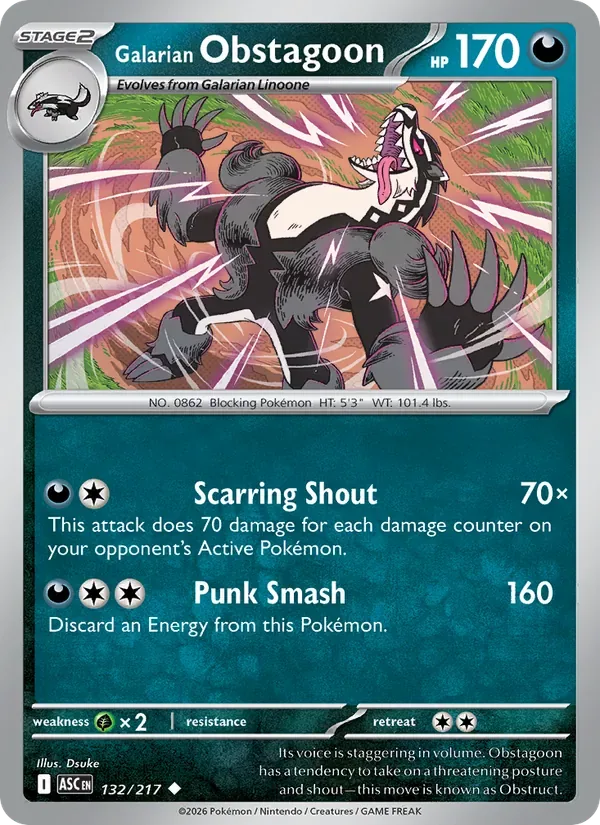 Galarian Obstagoon, Ascended Heroes