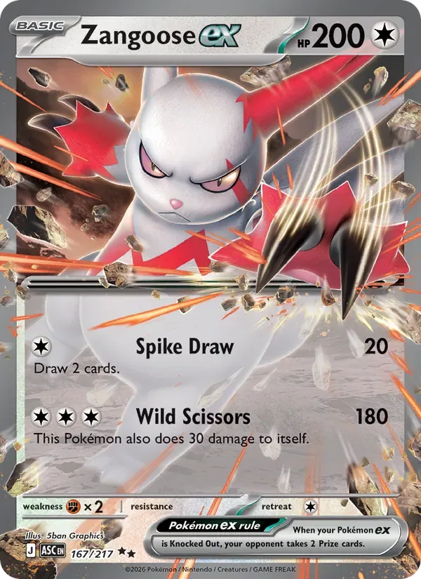 Zangoose ex, Ascended Heroes