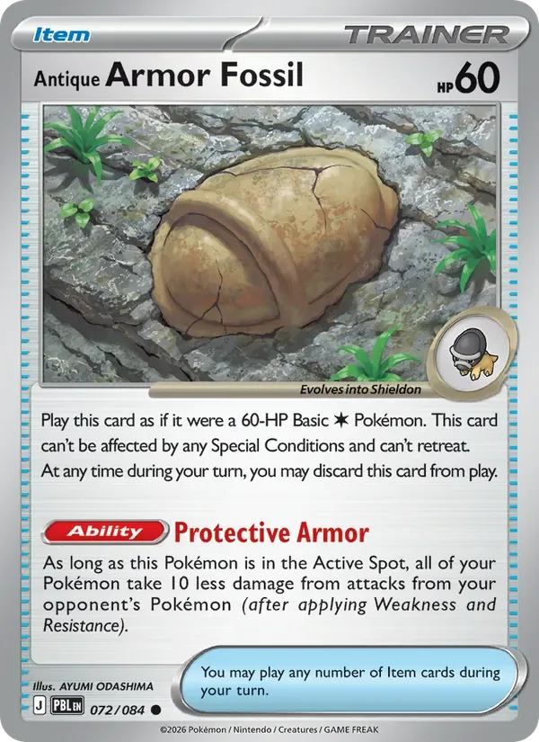 Antique Armor Fossil, Pitch Black