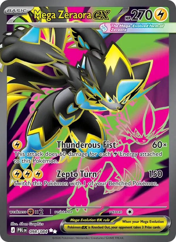 Mega Zeraora ex, Pitch Black