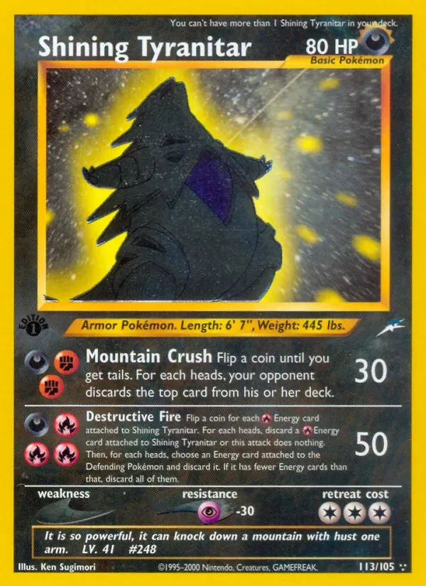 Shining Tyranitar, Neo Destiny